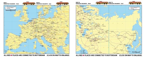 Railway traffic map