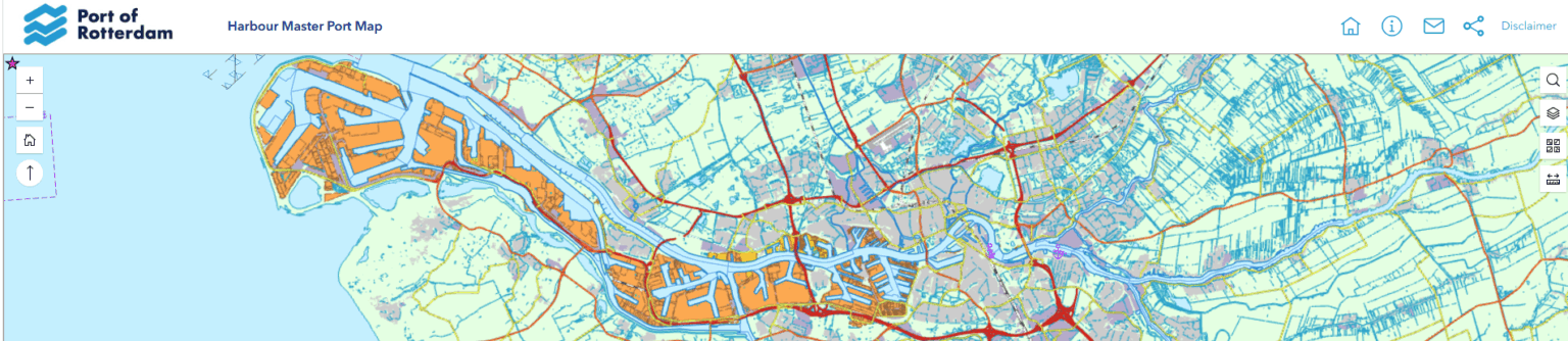 Interaktive Karte des Rotterdamer Hafens