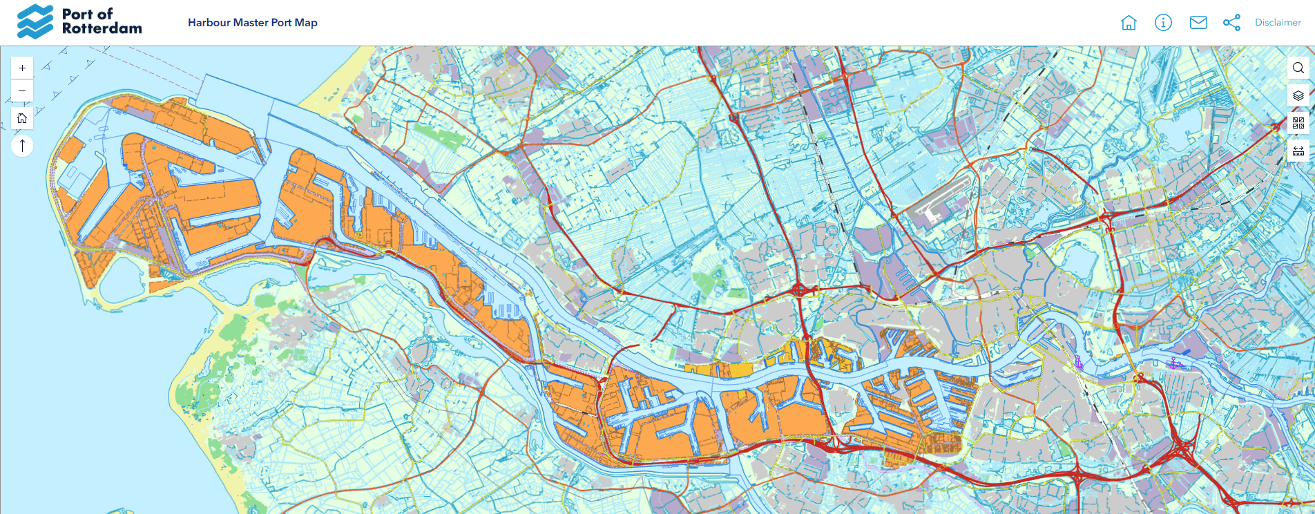 Screenshot of the official Harbour Master Port Map