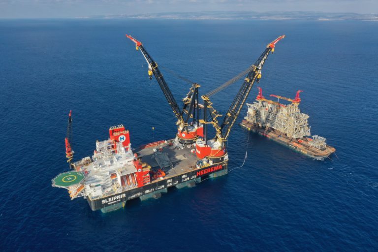 Sleipnir, the world's largest semi-submersible crane vessel. Sembcorp Marine, a Singaporean ship and offshore builder, completed the construction of Heerema's Sleipnir in July 2019. Since then, the vessel has been busy across the globe.(Photo: Heerema)