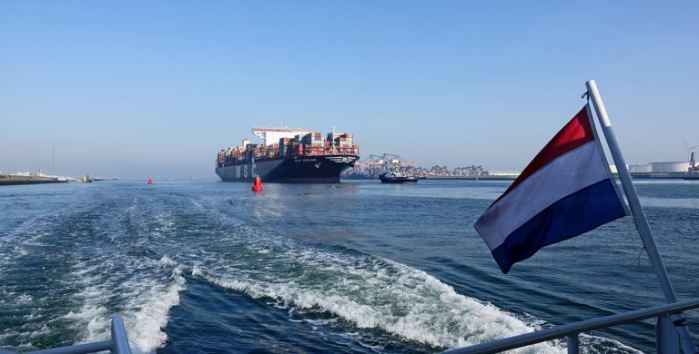 MSC MIRJAM (IMO: 9767376) was built in 2016. Sailing under the flag of Liberia.. Length: 399.99 m, width: 58.84 m. Capacity: 19462 TEU. (Photo: Kees Torn)