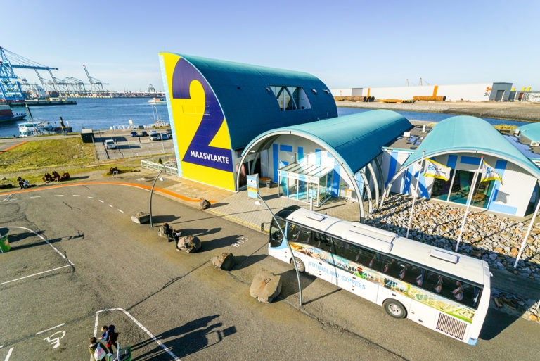 FutureLand information centre, Location: Maasvlakte (Photo: Dutch Drone Company)