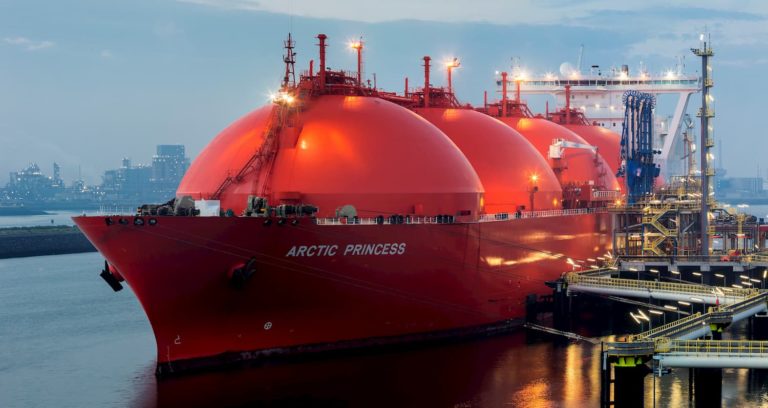 LNG gas tanker the Arctic Princess (IMO 9271248). length 288 m, widt 49m, build in 2006. Norwegian Flag., Location: Maasvlakte (Photo: Eric Bakker)