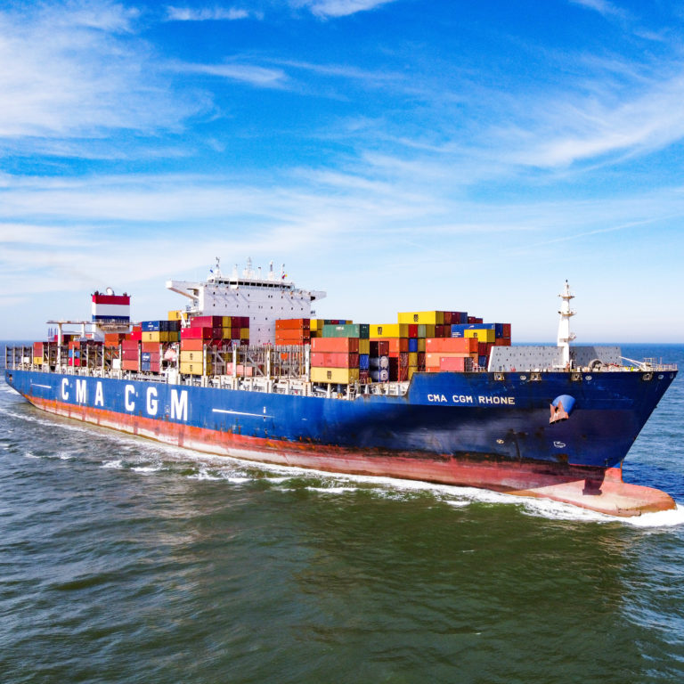 The vessel CMA CGM Rhone (IMO: 9674543, MMSI: 229989000) is a container vessel, build in 2015 and sails under the Maltese flag. She is 300m long and 49m wide. Maximum TEU: 9.200. (Photo: Wouter van der Mark)